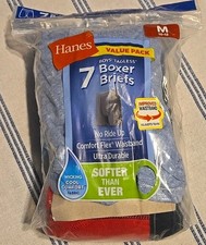 Hanes Medium 7 Pack Boxer Briefs Tagless New Durable Cool Comfort For Boys