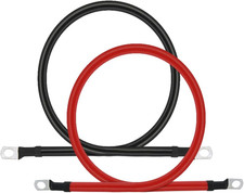 A ABIGAIL 2 AWG Battery Cable 2AWG Gauge Pure Copper Battery Inverter Cables wit