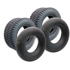 2x Reifen 16x7.50-8 tubeless inkl. Schläuche mit abgebogenem Winkelventil TR87