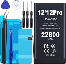 22800mAh Battery for iPhone 12/12Pro, 0 Cycle Higher Capacity Battery for iPh...