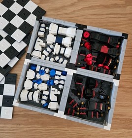 LEGO 40174 2 IN 1 Iconic Chess & Checkers Set Retired COMPLETE No Box or Manual