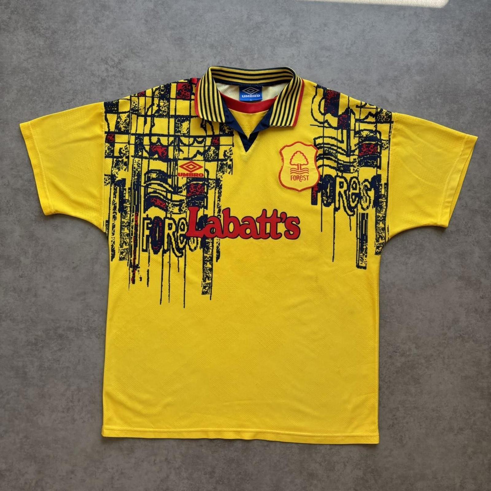 Nottingham Forest Shirt 1993-95 Away Shirt Yellow XL