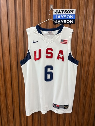 Lebron James USA Basketball Nike Authentic 2008 Olympics Jersey Redeem Team L