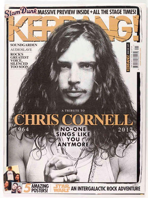 Chris Cornell tribute Soundgarden Audioslave Nirvana poster KERRANG 27 MAY 2017