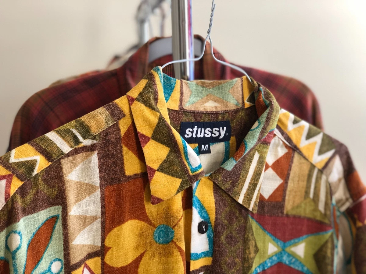 Stussy Regular Size Hawaiian Casual Button-Down Shirts for Men for
