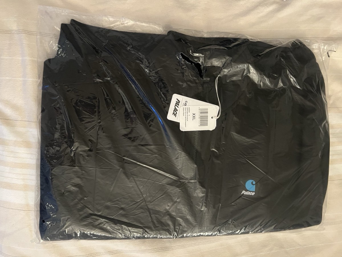PALACE CARHARTT WIP CARLUX 1/2 ZIP SWEATSHIRT BLACK Size XXL PALACE CARHARTT WIP CARLUX 1/2 ZIP SWEATSHIRT BLACK Size XXL