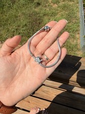 PANDORA 925 Sterling Silver Snake Chain and R...