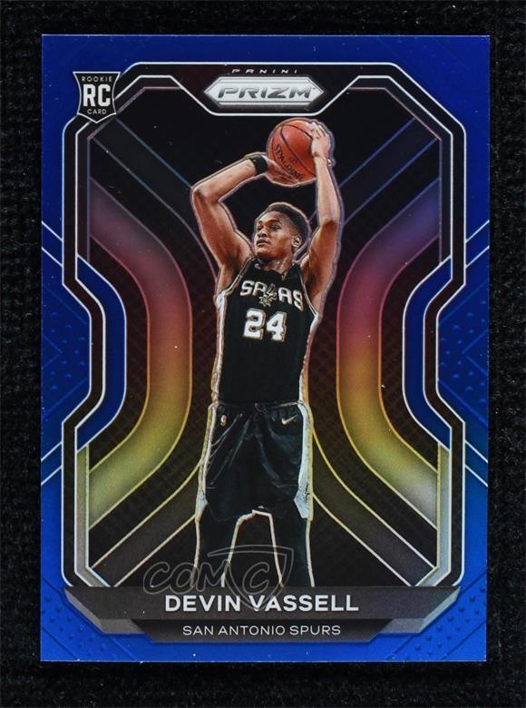 2020-21 Panini Prizm Blue Prizm 76/199 Devin Vassell #252 Rookie RC 7f0