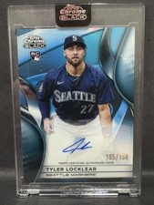 2025 Topps Chrome Black Tyler Locklear Rookie Auto On Card #CBA-TL - Blue /150!