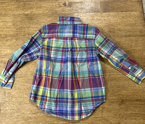 Camicia Ralph Lauren ragazzo bambino taglia 2/2T camicia con colletto e bottoni manica lunga - Foto 7 di 12