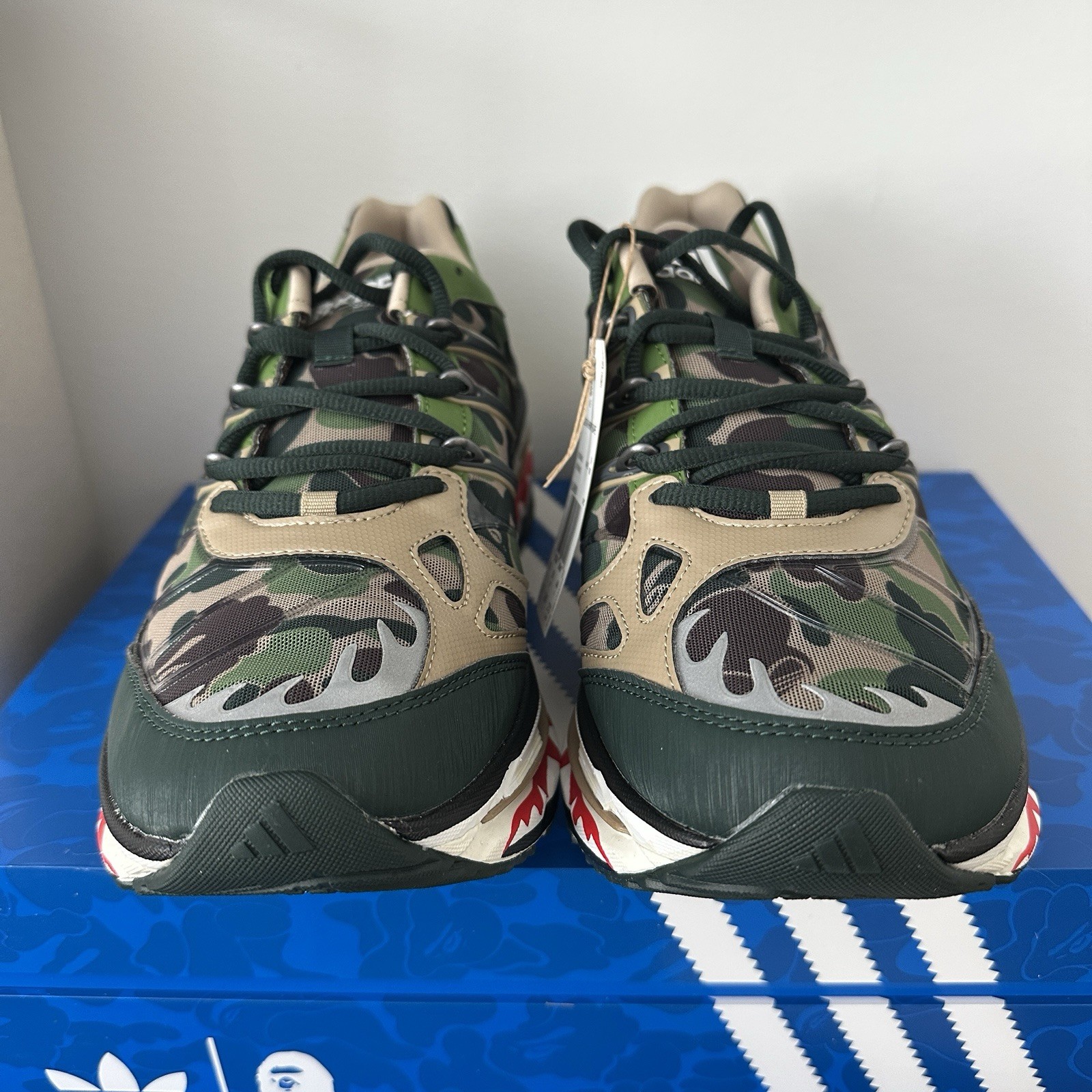 NIB Adidas Originals x BAPE AdiStar HRMY Camo Men's Shoes KJ8850 Sz 10 IN HAND thumbnail 3