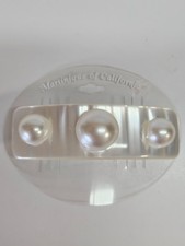 NEW VINTAGE 90s Martinique Pearlized White Lucite Hair Barrette Clip French Clip