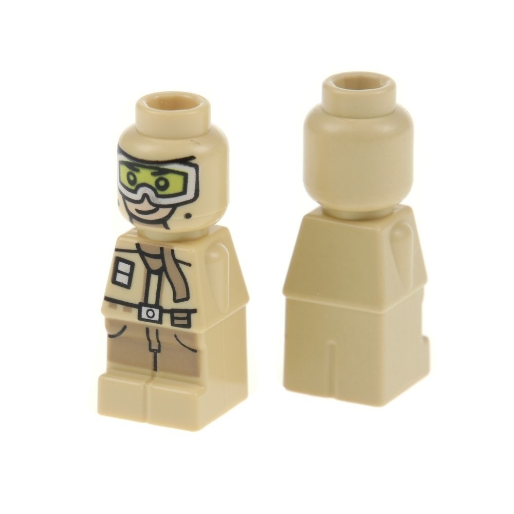 2X Lego Micro Figure Star Wars Rebel Trooper Beige Action Figure 3866 85863PB077