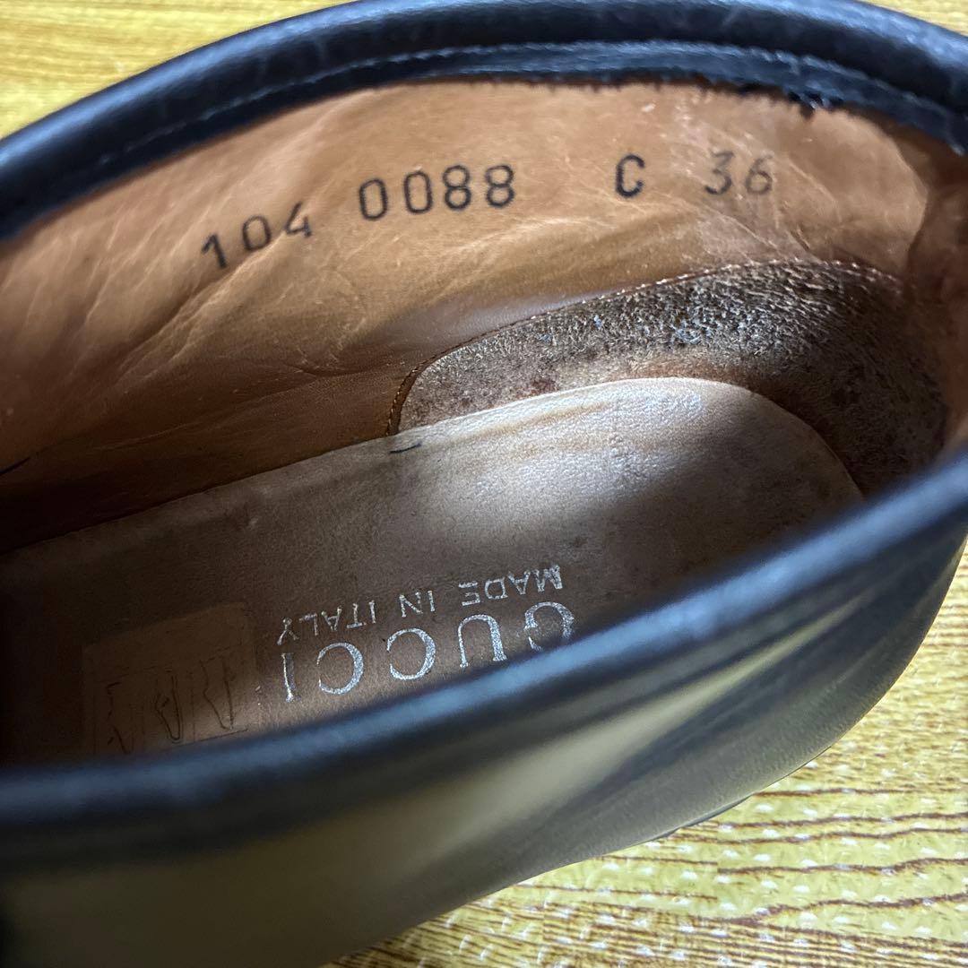 GUCCI Boots Heel Horsebit Leather Black EU36/US6 116429c thumbnail 22