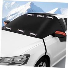 Magnetic Windshield Cover for Snow and Ice, Winter Frost Protector with Orange
