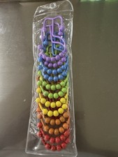 Rainbow Shower Curtain Hooks Rings -, 12 Pieces NEW