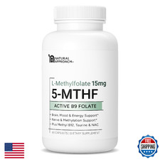 L-Methylfolate 15mg  Methyl B12, D3, Taurine, NAC  MTHFR-Friendly Folate