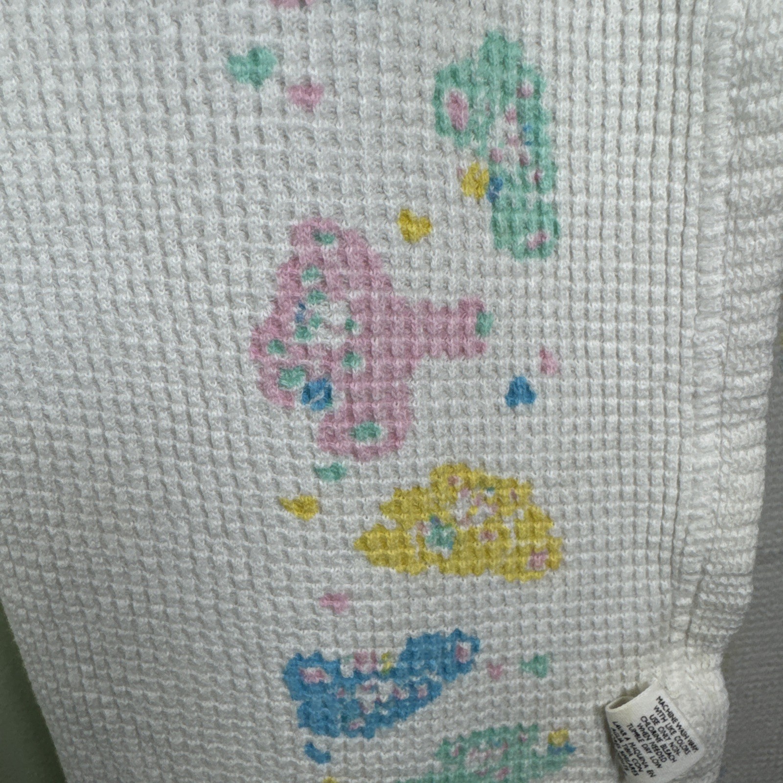 Baby Morgan Cozy Baby Blanket Cotton Thermal Waffle Weave Bears USA 34 X31