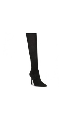 Steve Madden Women 6.5 M Black Vanquish Stiletto Thigh High Boots NIB 