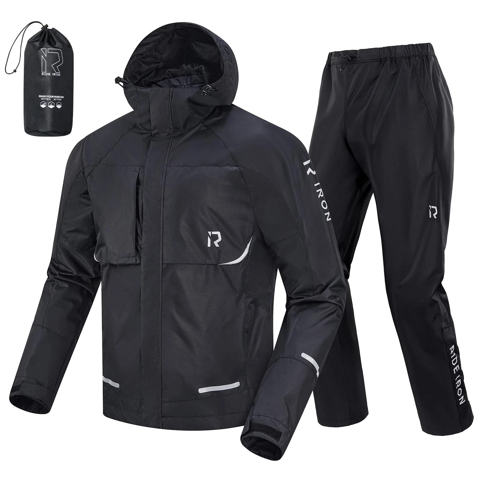Motorcycle Rain Gear for Men Women, Rain Suit 15,000mm Rating Lightweight Bre... image 1