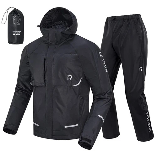 Motorcycle Rain Gear for Men Women, Rain Suit 15,000mm Rating Lightweight Bre... - product listing photo