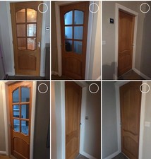 6 (3 glazed/3 unglazed) Internal Solid Heavy Wood Doors