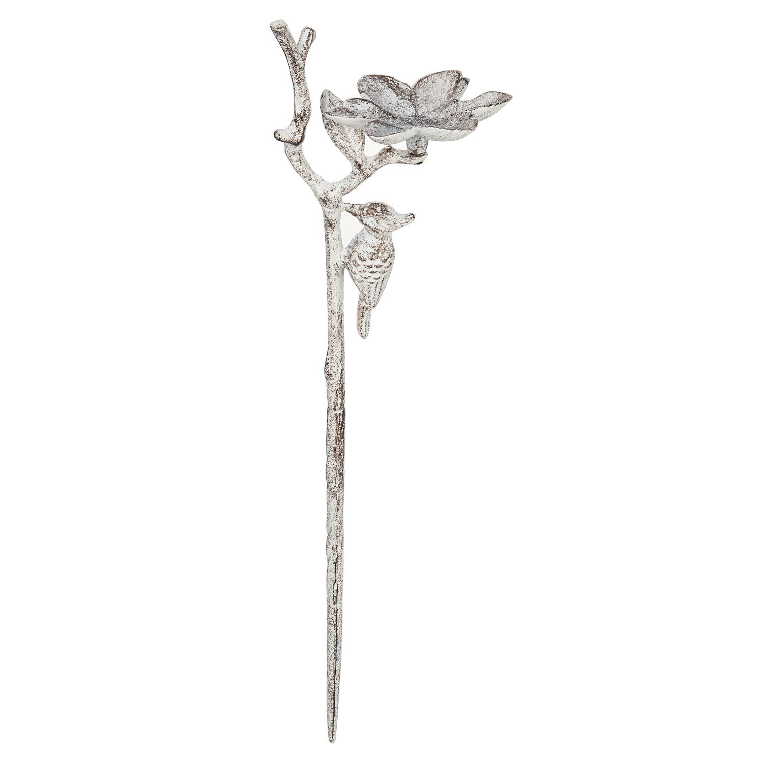 Sungmor Vintage Cast Iron Bird & Flower Garden Stake Decorat