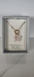 Authentic City X City Rose Quartz Gold Plated Necklace
