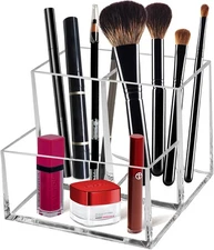Clear Acrylic Makeup Brush Organizer,Multi-Purpose Cosmetic Brushes 