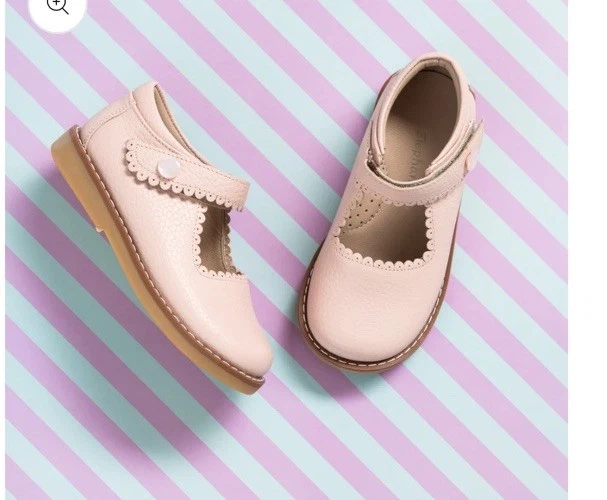 Elephantito Rosa Mary Jane Niñas Pequeñas Zapatos 7M Cuero Piel de Cordero Vestido Clásico Foto 2 de 4