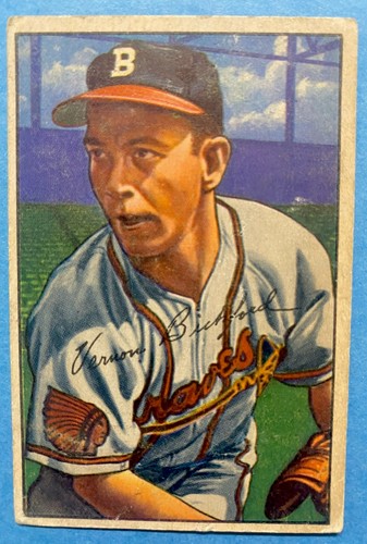Vern Bickford #48 1952 Bowman card