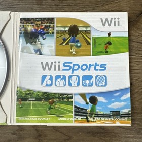 Wii Sports (Nintendo Wii, 2007) Disc, Instruction Booklet, & Cardboard Sleeve 