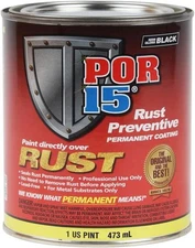 POR-15 Rust Preventive Coating, Stop 16 Fl Oz (Pack of 1), Semi Gloss Black 