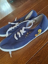 Rare Vintage Keds 90 s Looney Tunes High-Top Canvas Sneakers Shoes Womens Size 8