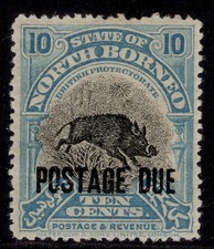 NORTH BORNEO GV SG D63a, 10c black & turquoise-blue, M MINT. Cat &pound;150.