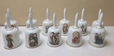 Lot Of 11 Vintage Berta Hummel Christmas  Bells Collection by Schmid 1972 - 1982