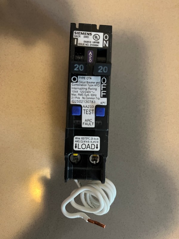 Siemens Q2020AFC 120V Circuit Breaker