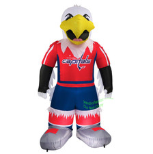 7' Air Blown LED Inflatable NHL Washington Capitals Slapshot Mascot Yard Decor