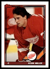 1991-92 Topps Kevin Miller Detroit Red Wings #125