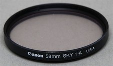 58mm Screw-in Filter CANON Skylight 1-A Made in USA