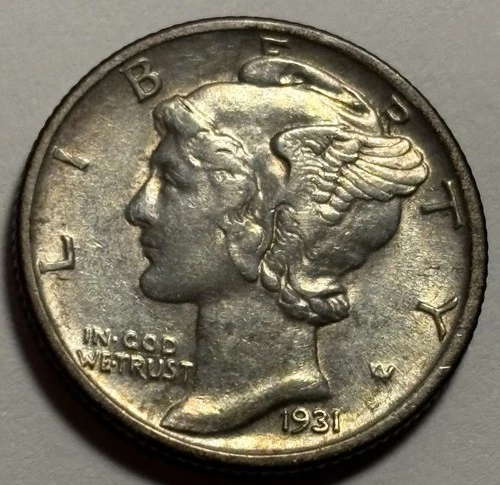 1931-S Mercury Dime — Low AU Condition, Semi Key Date 🔥 ￼