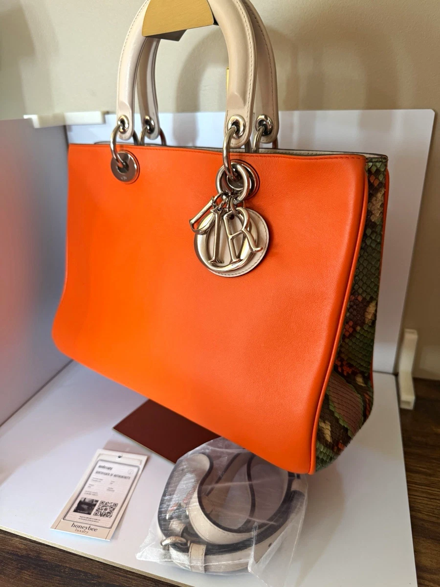 Dior Leather Exterior Orange Bags & Handbags for Women for sale | eBay