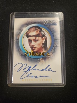 2002 Xena Beauty & Brawn A23 Melinda Clarke = Velasca Autograph Card Rittenhouse