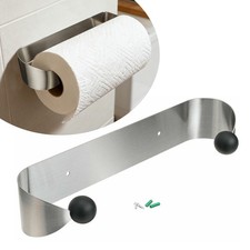 Paper Towel Holder Under Cabinet Wall Mount Steel Rack Kitchen Stainless Steel
