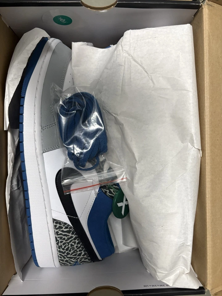 Air Jordan 1 Low SE True Blue Cement Talla 12.5 DM1199-140 NUEVO CON CAJA Foto 2 de 4