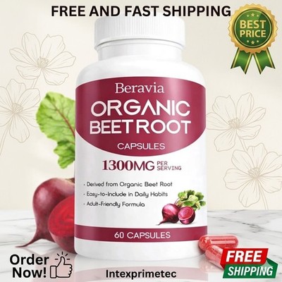 Beravia Organic Beet Root Capsules, Natural Beet Root for Daily Wellness and ...