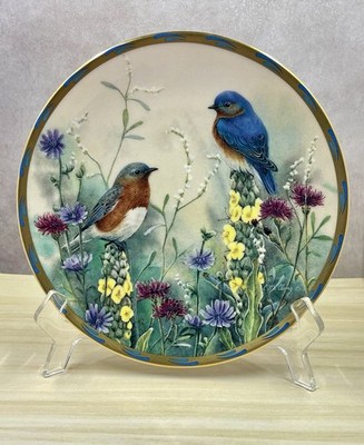 VTG 1992 Lenox Natures Collage Plate  Summer Interlude   Bluebirds by C. McClung