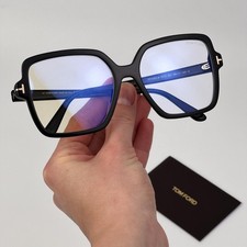 Tom Ford Women Eyeglasses Black Square Oversized FT6063-B 001 NEW AUTHENTIC