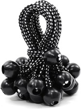 25-Pack 8" (Black & White) Heavy Duty Ball Bungee Cords