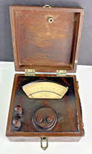Vintage Rawson Microammeter for Wagner Turbidimeter in Wood Box Leather Handle